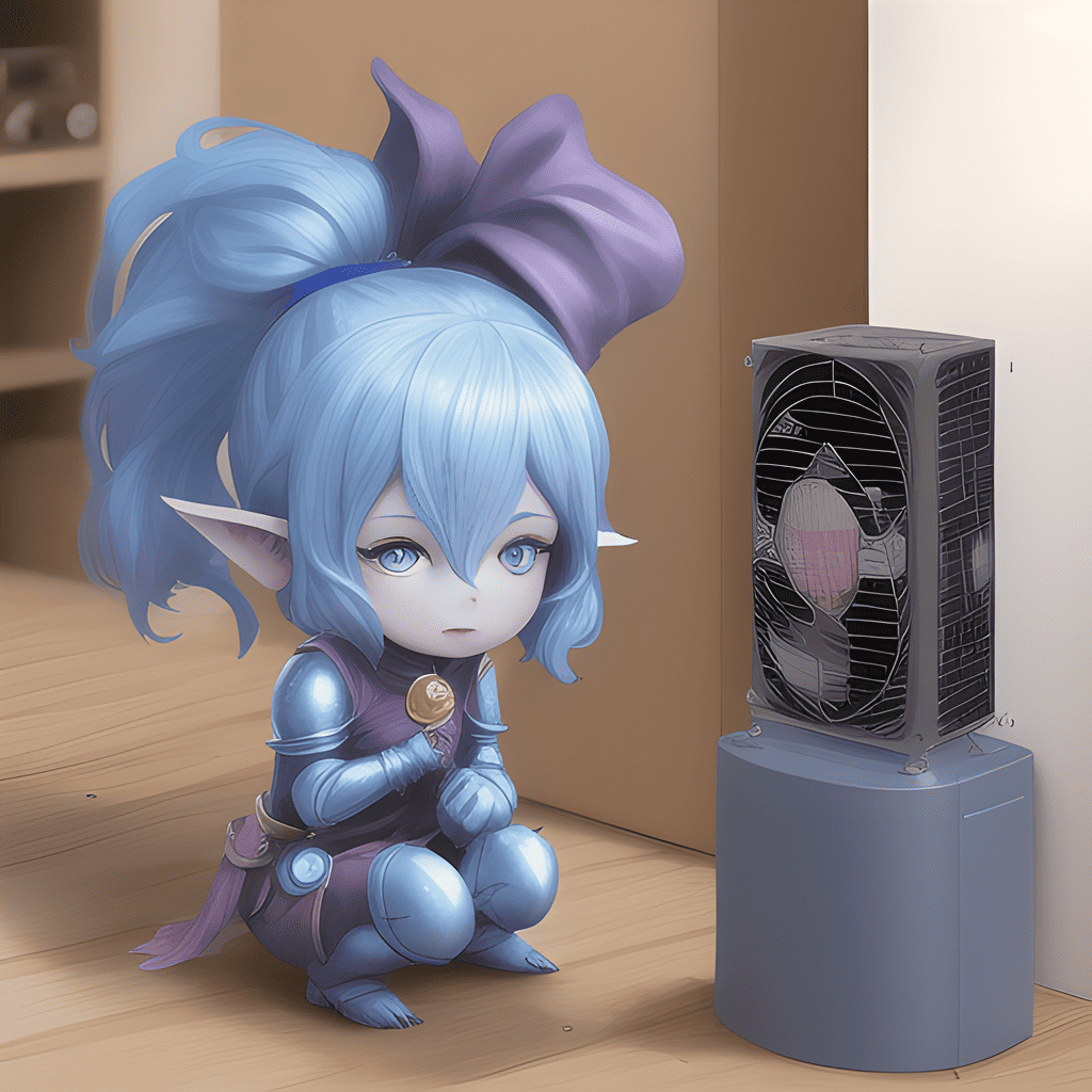 kleiner Elf mit einer Wärmepumpe